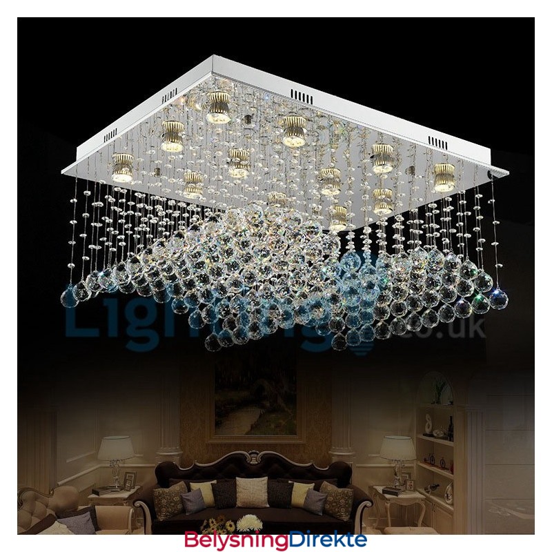 Moderne, Samtidskrone, Innfelt Anheng, Krystallregndråpelys