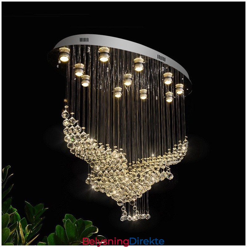 Moderne, Samtidskrone, Innfelt Anheng, Krystallregndråpelys