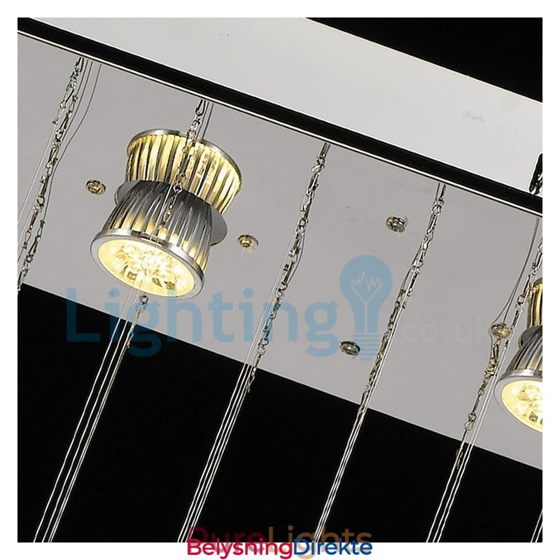 Moderne, Samtidskrone, Innfelt Anheng, Krystallregndråpelys