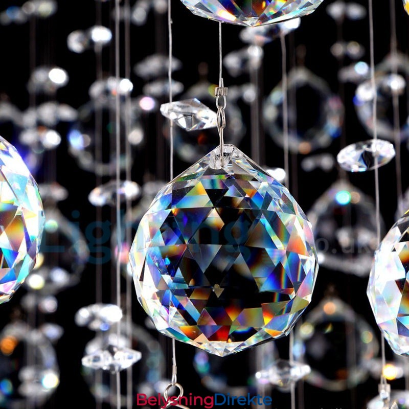 Moderne, Samtidskrone, Innfelt Anheng, Krystallregndråpelys