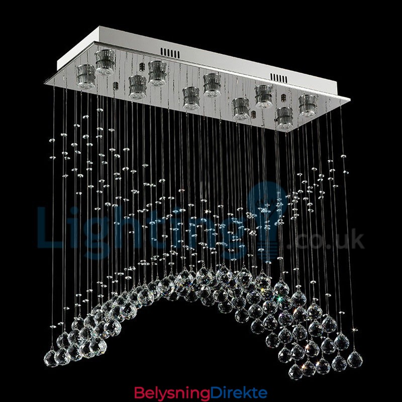 Moderne, Samtidskrone, Innfelt Anheng, Krystallregndråpelys