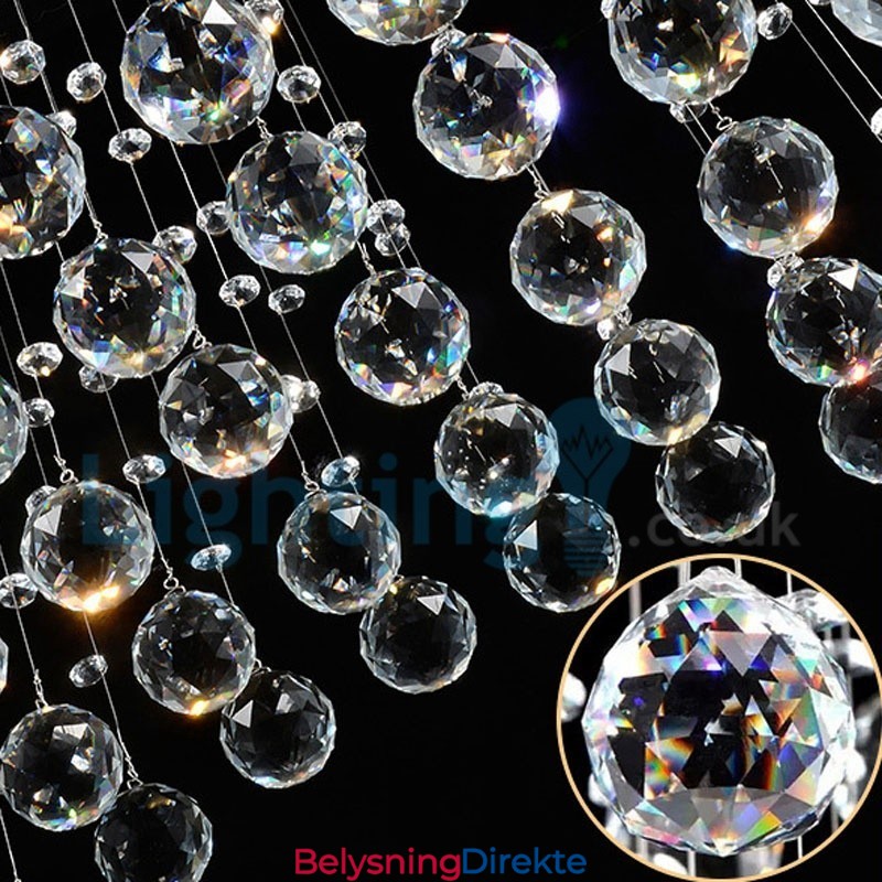 Moderne, Samtidskrone, Innfelt Anheng, Krystallregndråpelys