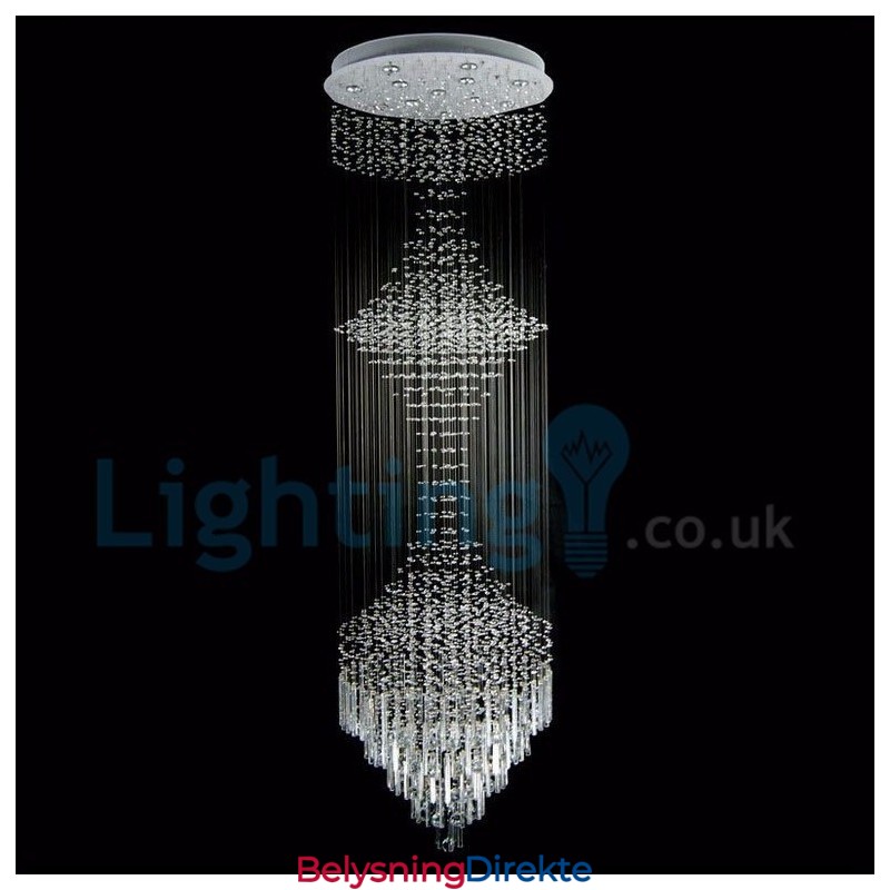 Moderne, Samtidskrone, Innfelt Anheng, Krystallregndråpelys