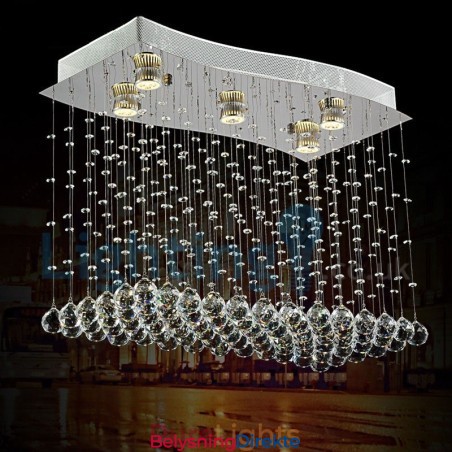 Moderne, Samtidskrone, Innfelt Anheng, Krystallregndråpelys