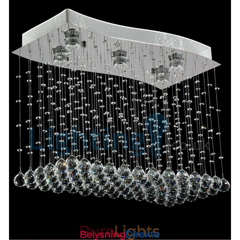 Moderne, Samtidskrone, Innfelt Anheng, Krystallregndråpelys
