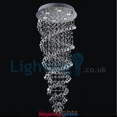 Moderne, Samtidskrone, Innfelt Anheng, Krystallregndråpelys