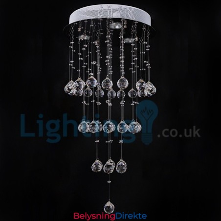 Moderne, Samtidskrone, Innfelt Anheng, Krystallregndråpelys