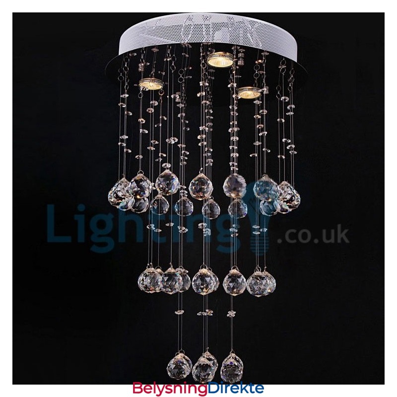 Moderne, Samtidskrone, Innfelt Anheng, Krystallregndråpelys