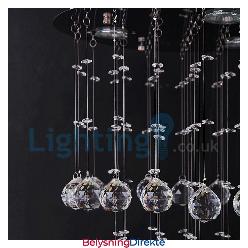 Moderne, Samtidskrone, Innfelt Anheng, Krystallregndråpelys