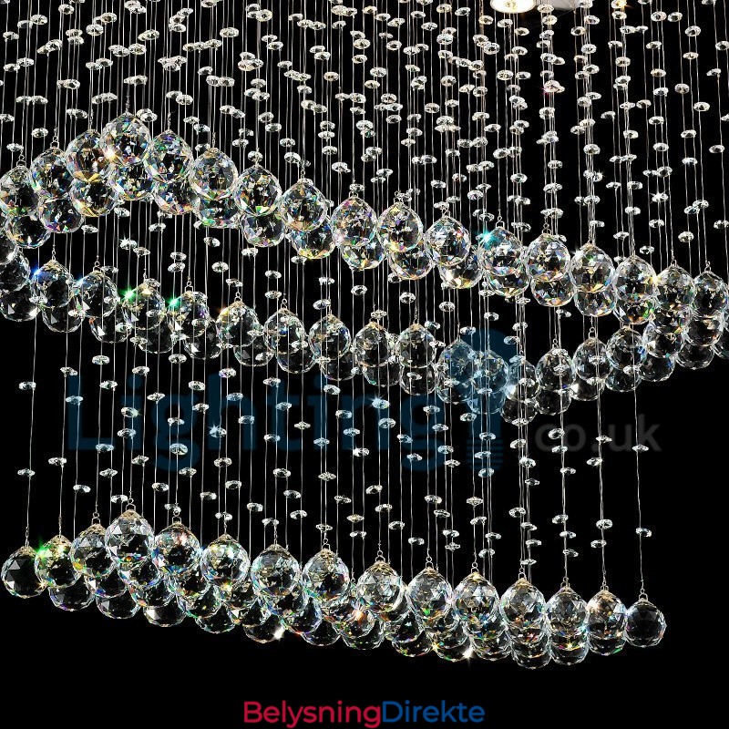 Moderne, Samtidskrone, Innfelt Anheng, Krystallregndråpelys