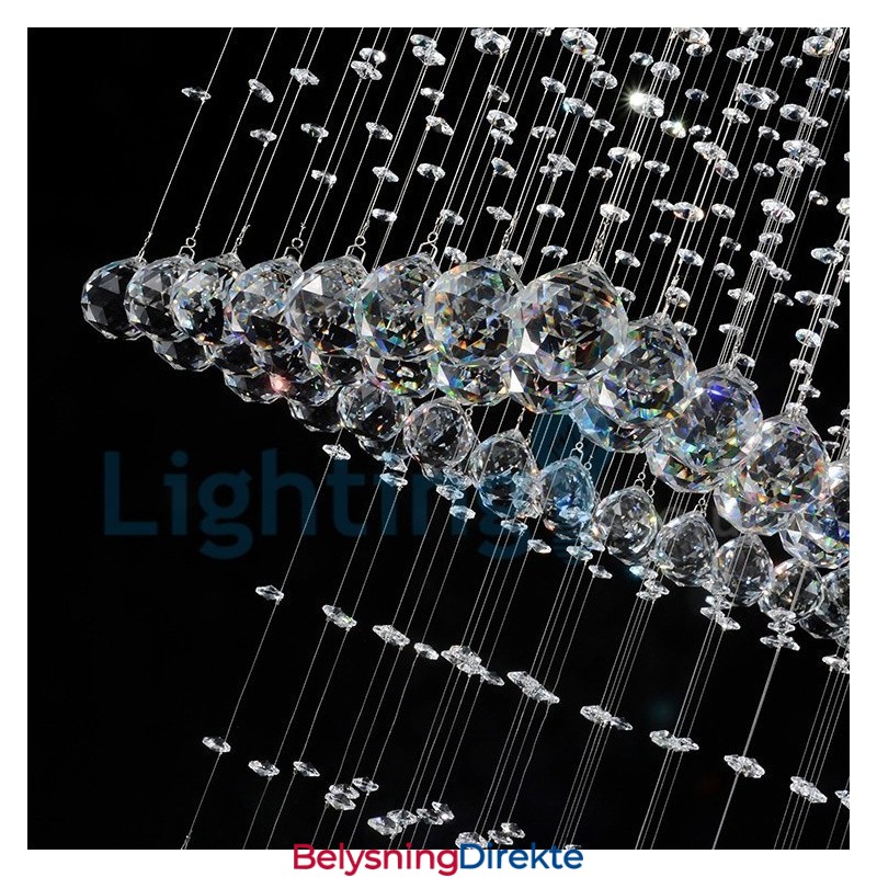 Moderne, Samtidskrone, Innfelt Anheng, Krystallregndråpelys