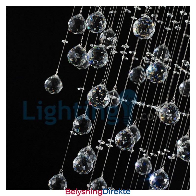 Moderne, Samtidskrone, Innfelt Anheng, Krystallregndråpelys