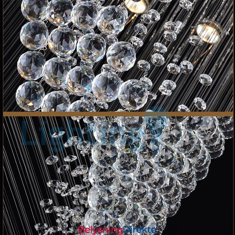 Moderne, Samtidskrone, Innfelt Anheng, Krystallregndråpelys