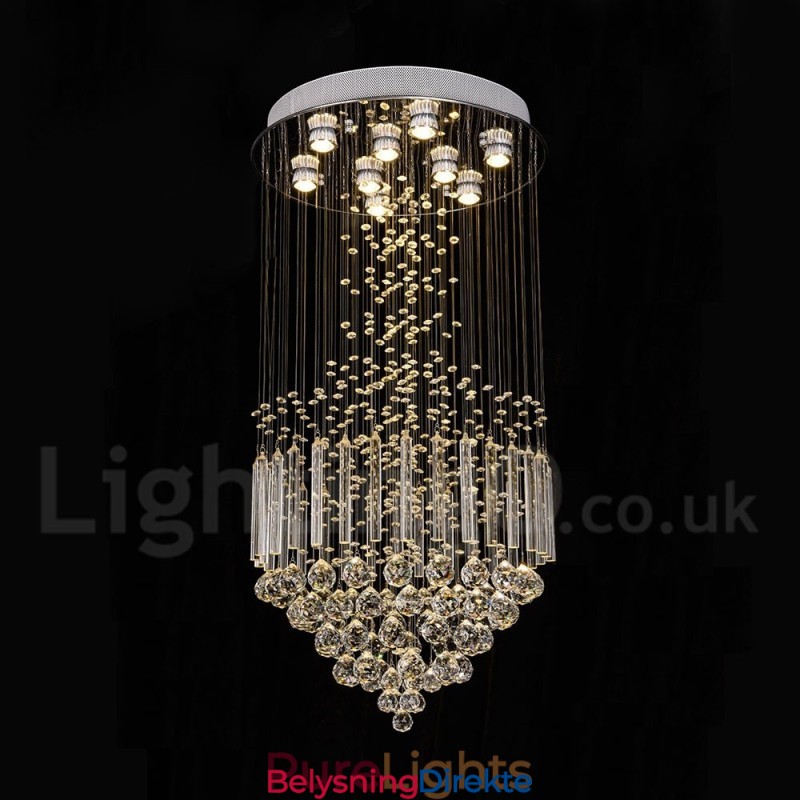 Moderne, Samtidskrone, Innfelt Anheng, Krystallregndråpelys