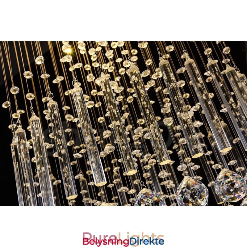 Moderne, Samtidskrone, Innfelt Anheng, Krystallregndråpelys