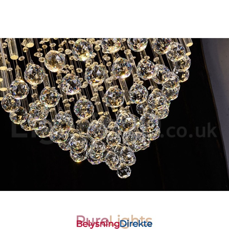 Moderne, Samtidskrone, Innfelt Anheng, Krystallregndråpelys