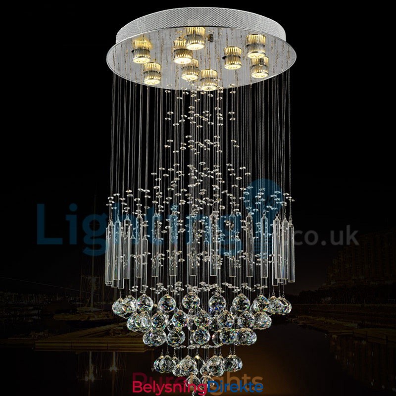 Moderne, Samtidskrone, Innfelt Anheng, Krystallregndråpelys