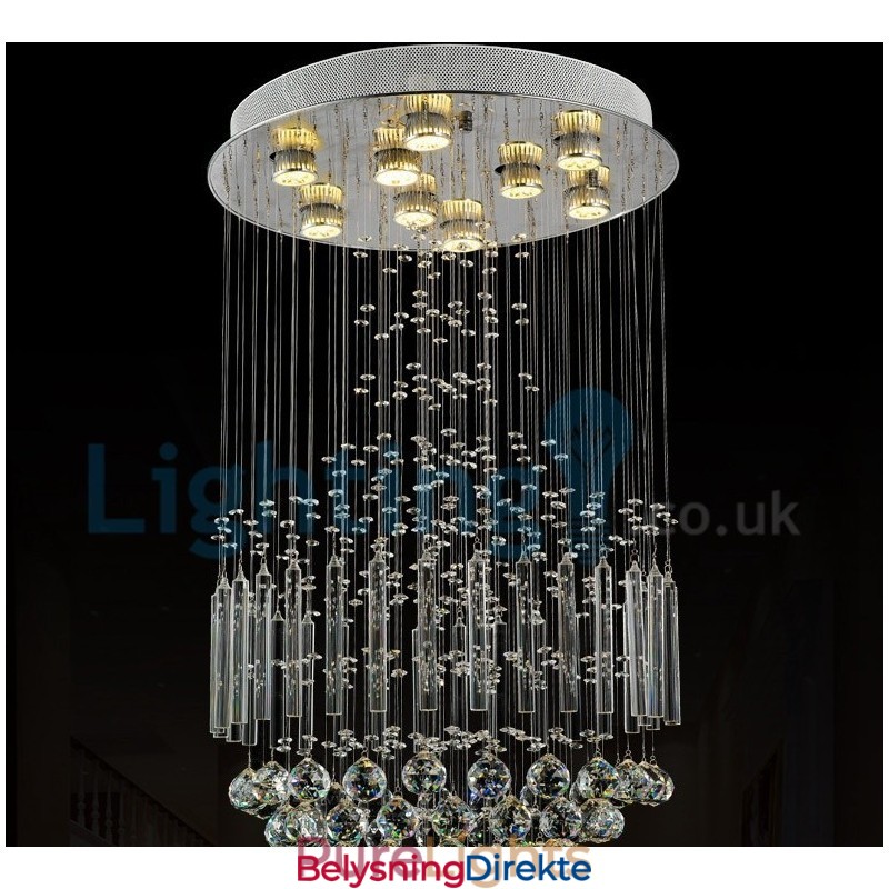 Moderne, Samtidskrone, Innfelt Anheng, Krystallregndråpelys