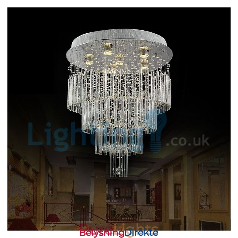 Moderne, Samtidskrone, Innfelt Anheng, Krystallregndråpelys