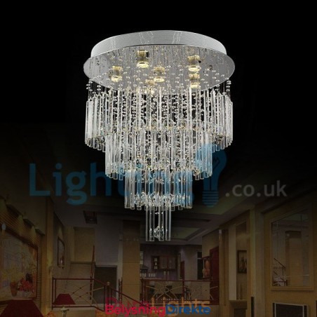 Moderne, Samtidskrone, Innfelt Anheng, Krystallregndråpelys