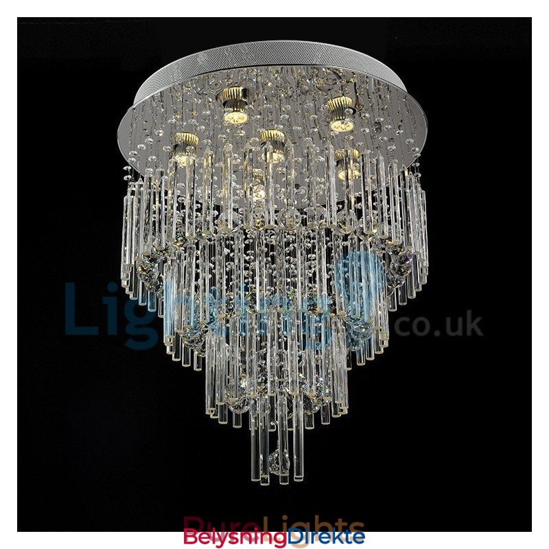 Moderne, Samtidskrone, Innfelt Anheng, Krystallregndråpelys