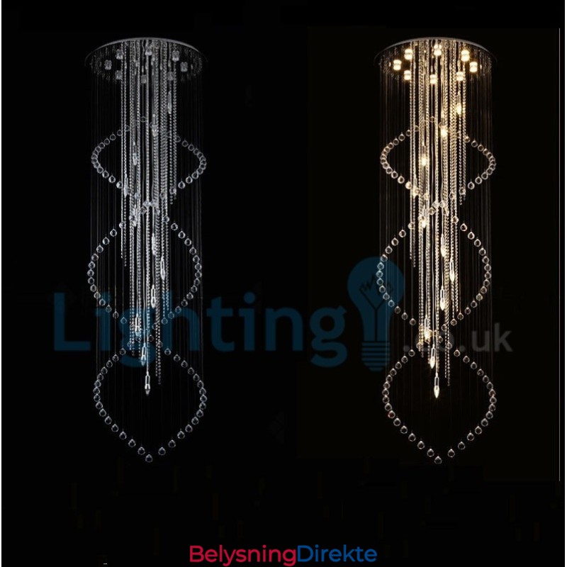 Moderne, Samtidskrone, Innfelt Anheng, Krystallregndråpelys