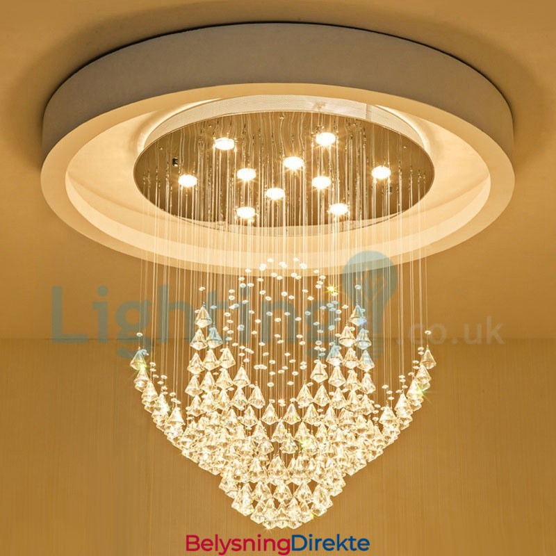 Moderne, Samtidskrone, Innfelt Anheng, Krystallregndråpelys