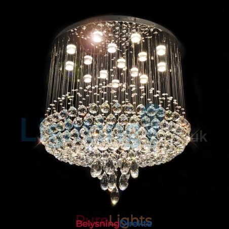 Moderne, Samtidskrone, Innfelt Anheng, Krystallregndråpelys