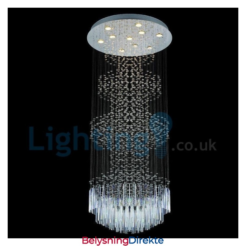 Moderne, Samtidskrone, Innfelt Anheng, Krystallregndråpelys