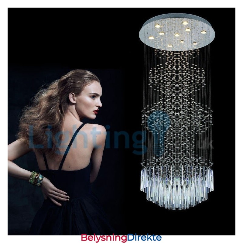 Moderne, Samtidskrone, Innfelt Anheng, Krystallregndråpelys