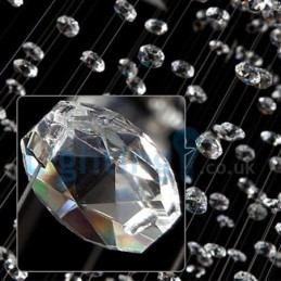 Moderne, Samtidskrone, Innfelt Anheng, Krystallregndråpelys