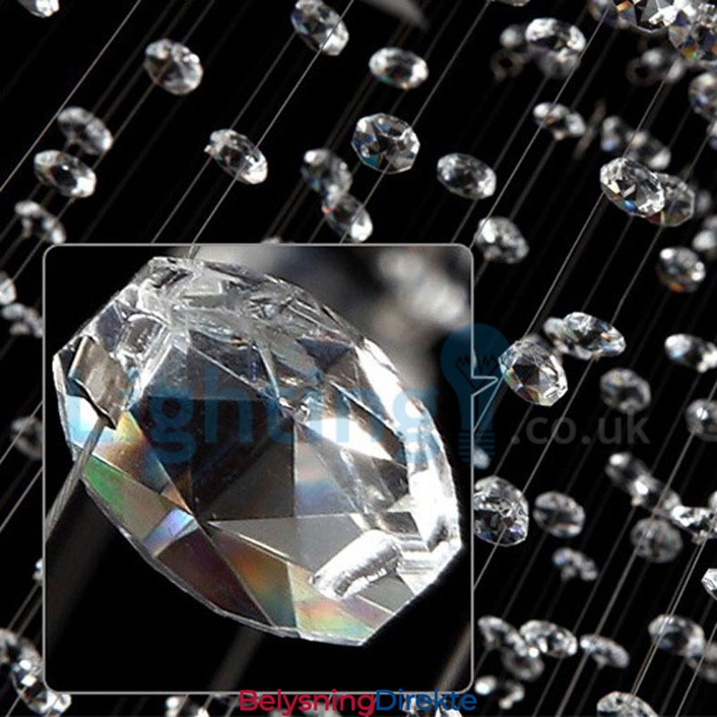 Moderne, Samtidskrone, Innfelt Anheng, Krystallregndråpelys