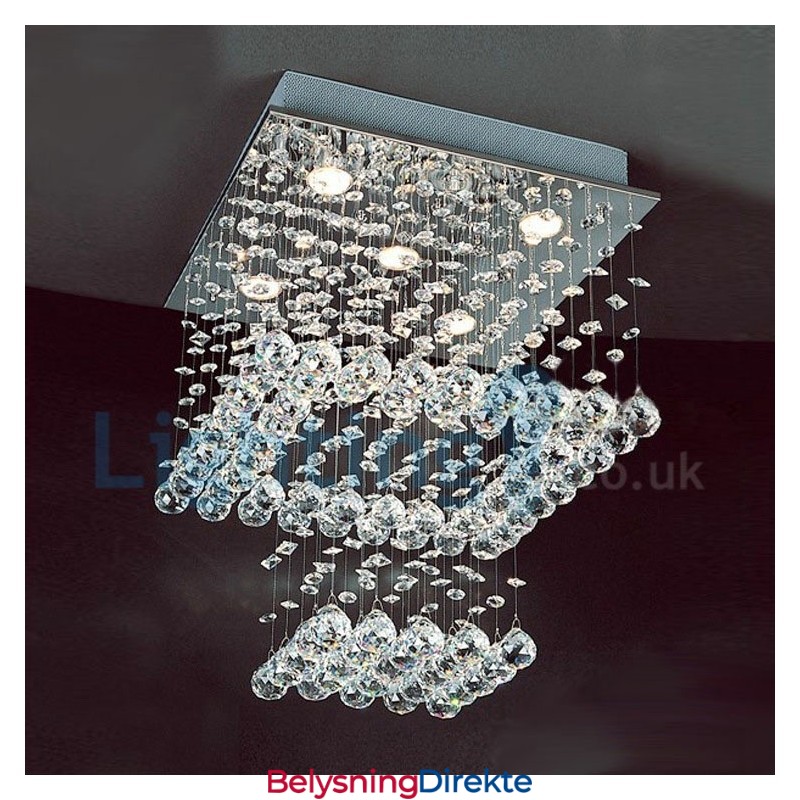 Moderne, Samtidskrone, Innfelt Anheng, Krystallregndråpelys