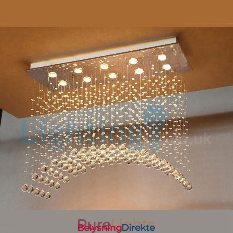 Moderne, Samtidskrone, Innfelt Anheng, Krystallregndråpelys