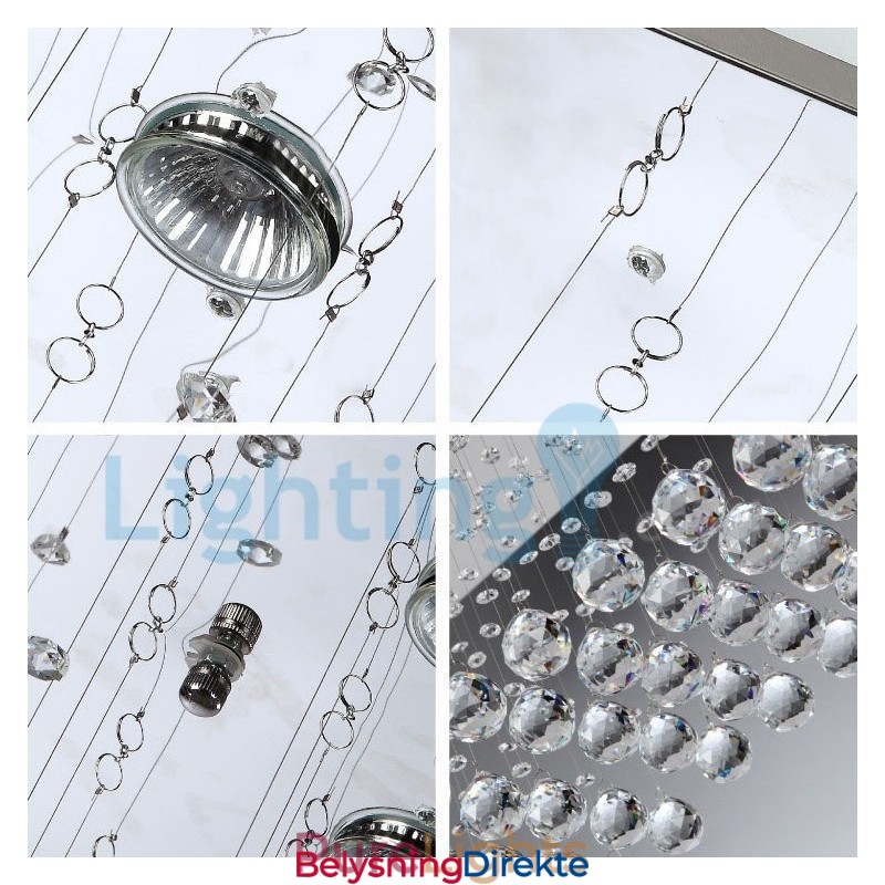 Moderne, Samtidskrone, Innfelt Anheng, Krystallregndråpelys