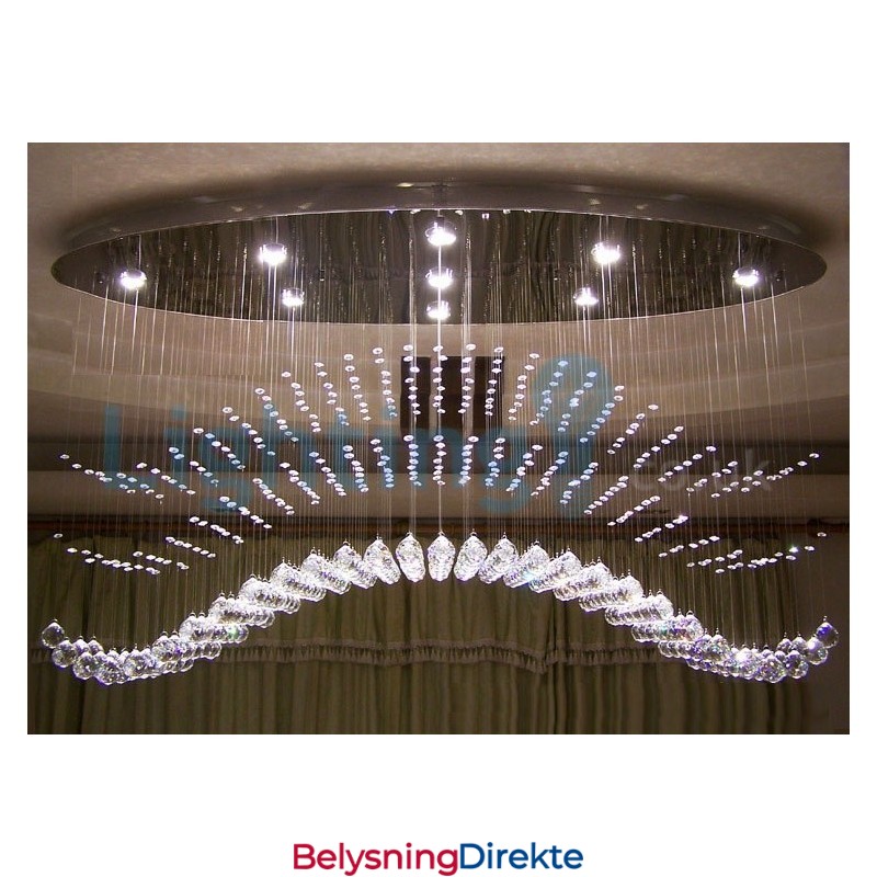 Moderne, Samtidskrone, Innfelt Anheng, Krystallregndråpelys