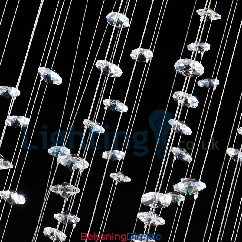 Moderne, Samtidskrone, Innfelt Anheng, Krystallregndråpelys