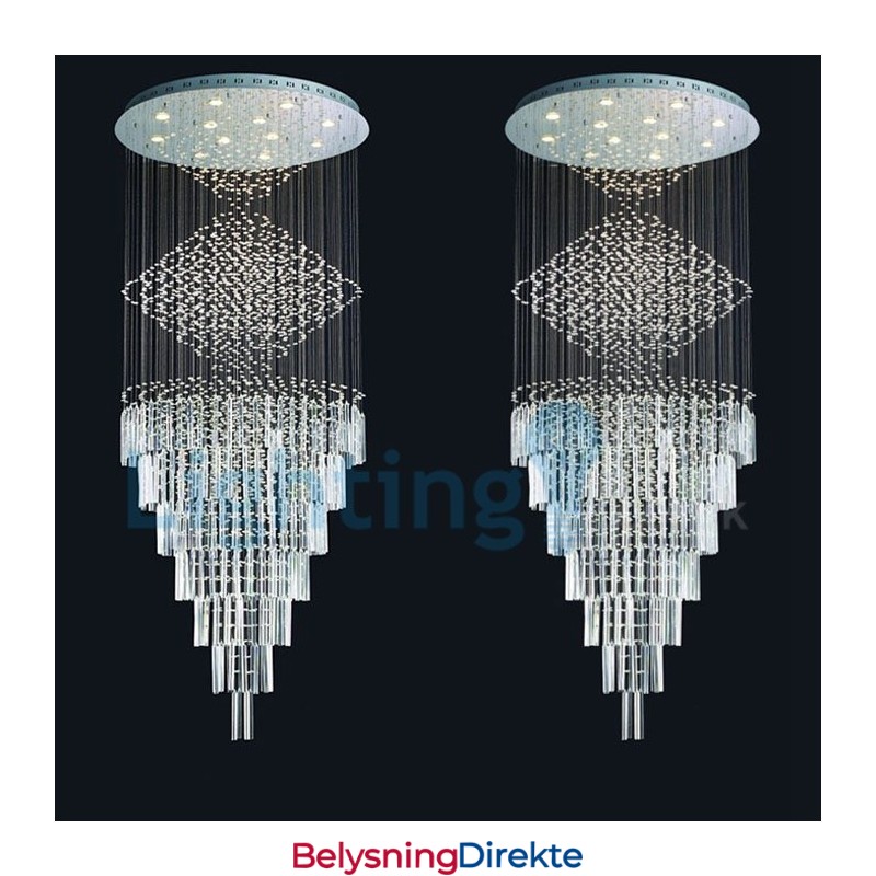 Moderne, Samtidskrone, Innfelt Anheng, Krystallregndråpelys