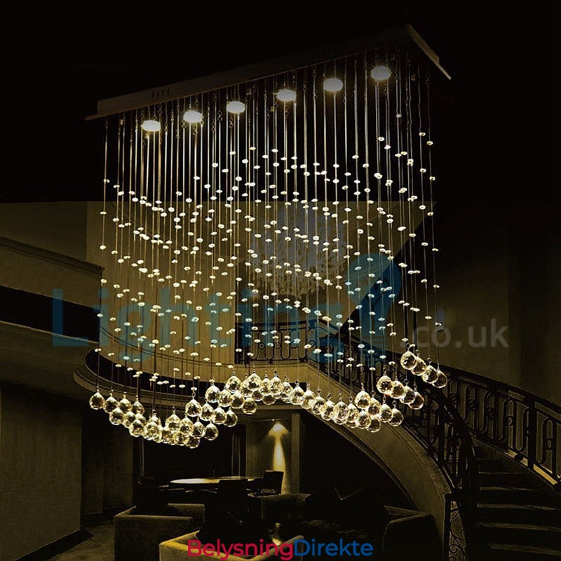 Moderne, Samtidskrone, Innfelt Anheng, Krystallregndråpelys