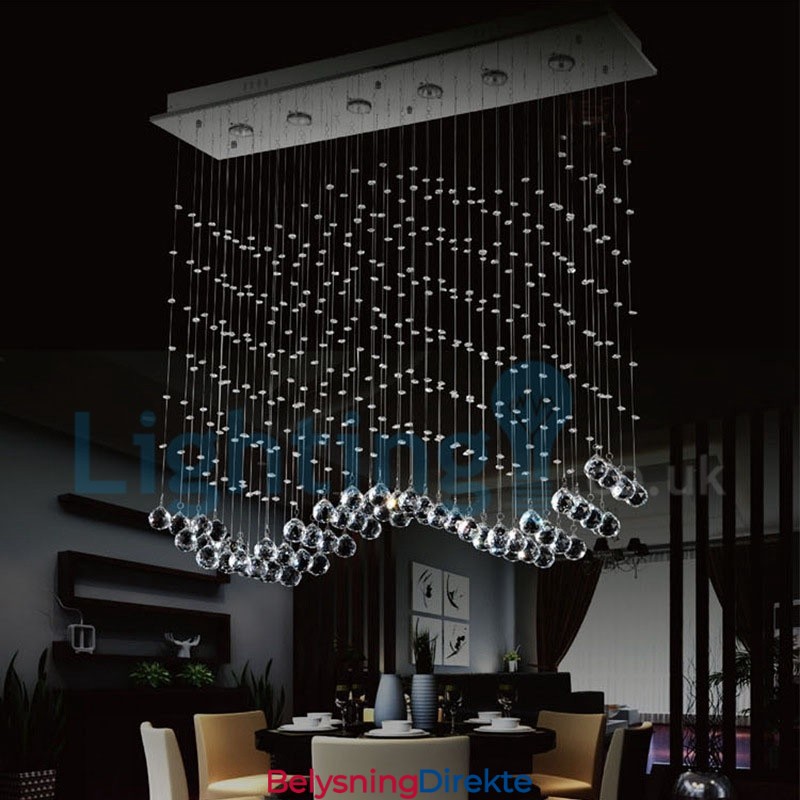 Moderne, Samtidskrone, Innfelt Anheng, Krystallregndråpelys