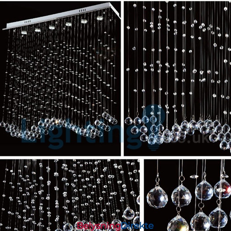 Moderne, Samtidskrone, Innfelt Anheng, Krystallregndråpelys