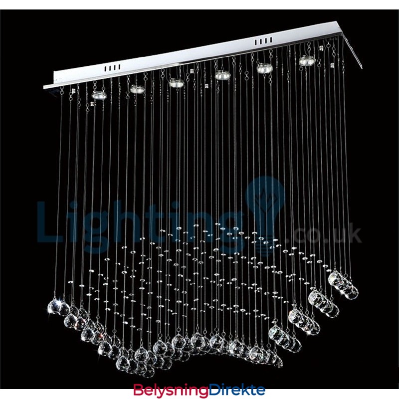 Moderne, Samtidskrone, Innfelt Anheng, Krystallregndråpelys