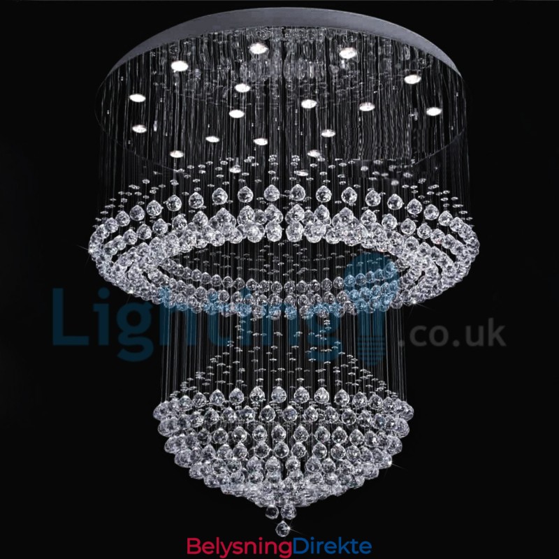 Moderne, Samtidskrone, Innfelt Anheng, Krystallregndråpelys