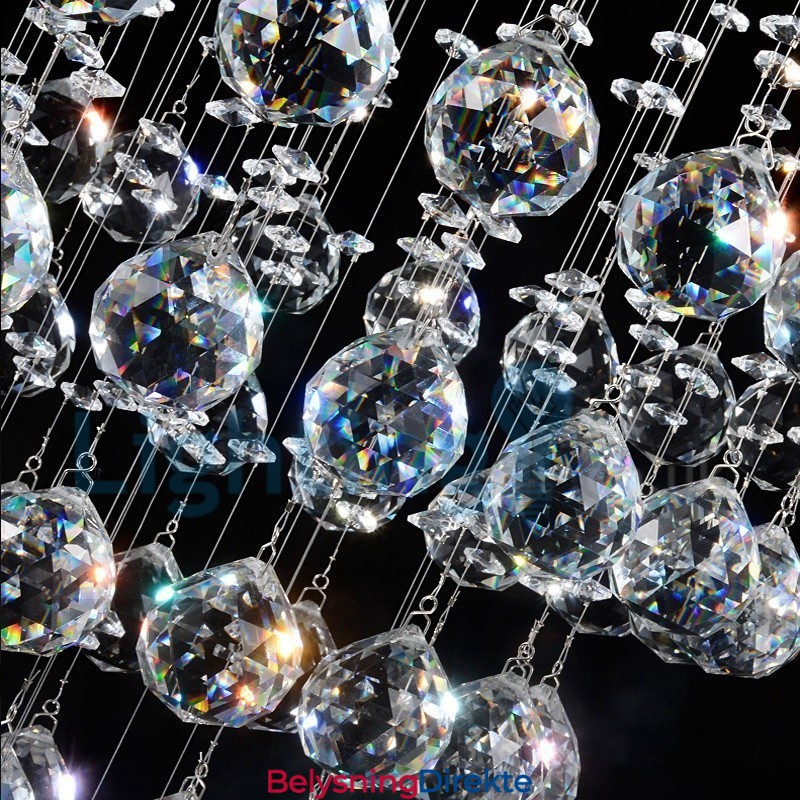 Moderne, Samtidskrone, Innfelt Anheng, Krystallregndråpelys