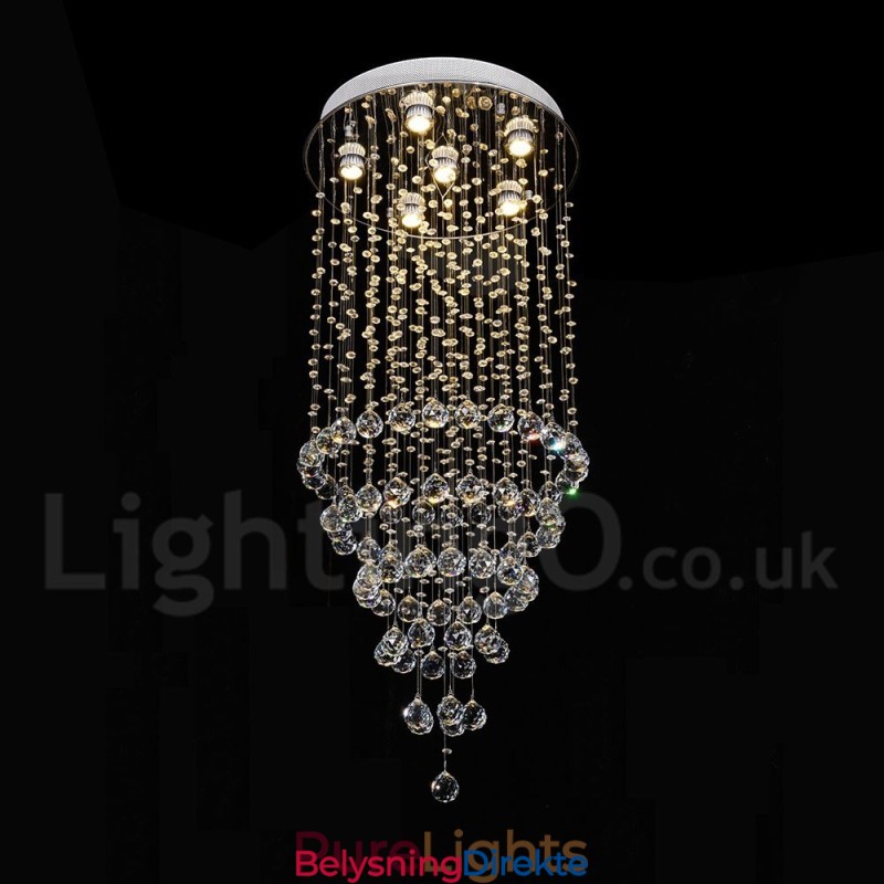 Moderne, Samtidskrone, Innfelt Anheng, Krystallregndråpelys