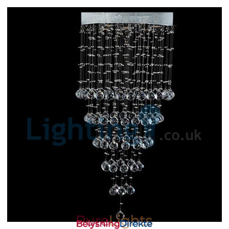 Moderne, Samtidskrone, Innfelt Anheng, Krystallregndråpelys