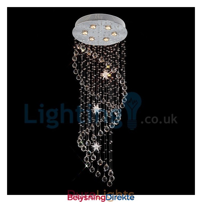 Moderne, Samtidskrone, Innfelt Anheng, Krystallregndråpelys