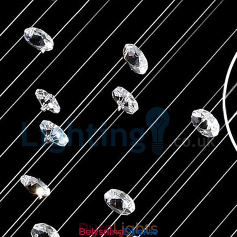 Moderne, Samtidskrone, Innfelt Anheng, Krystallregndråpelys