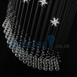 Moderne, Samtidskrone, Innfelt Anheng, Krystallregndråpelys