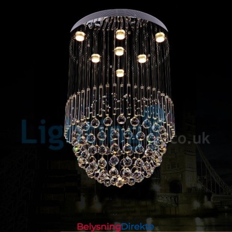 Moderne, Samtidskrone, Innfelt Anheng, Krystallregndråpelys